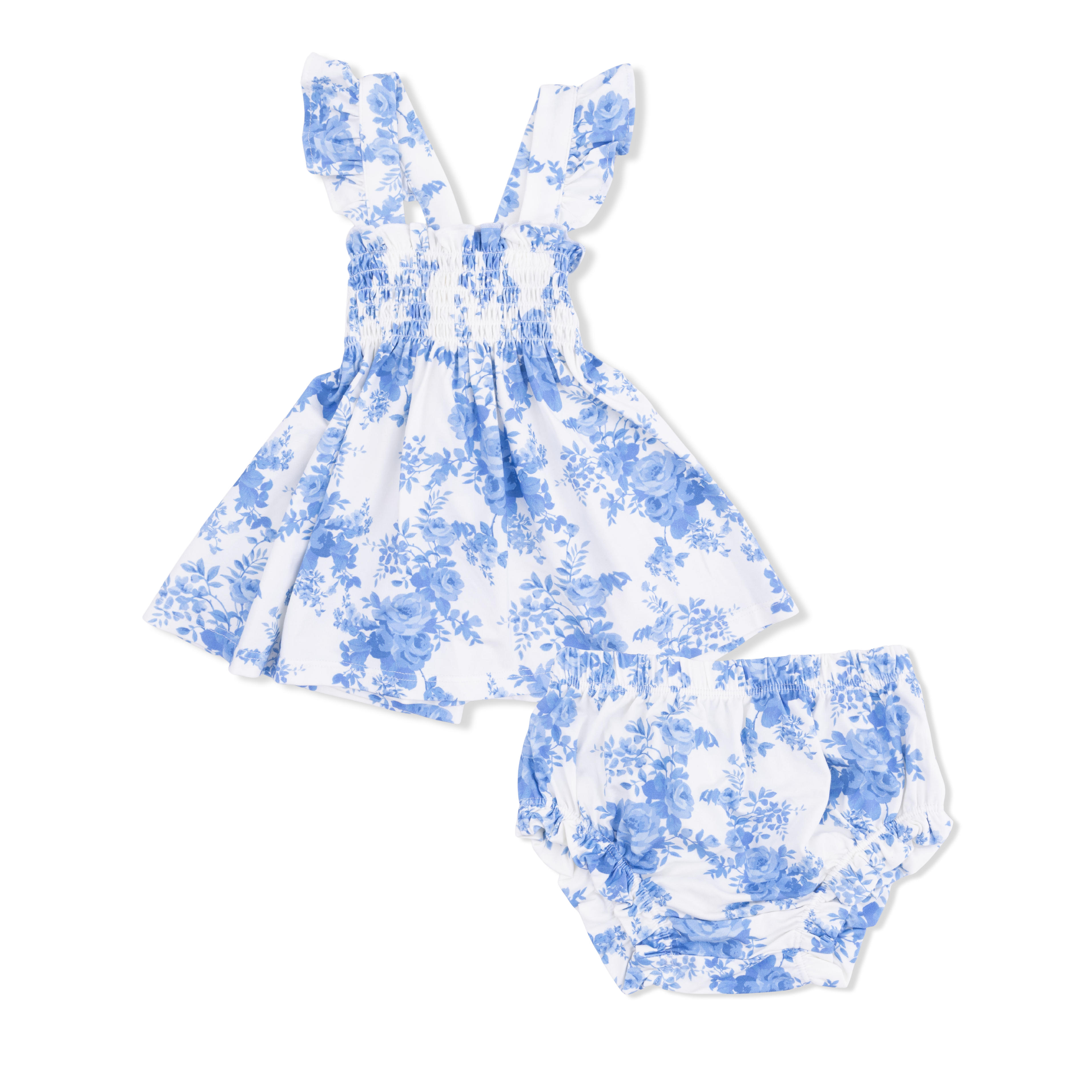 Dream Cottage Floral - Smocked Top With Bloomer