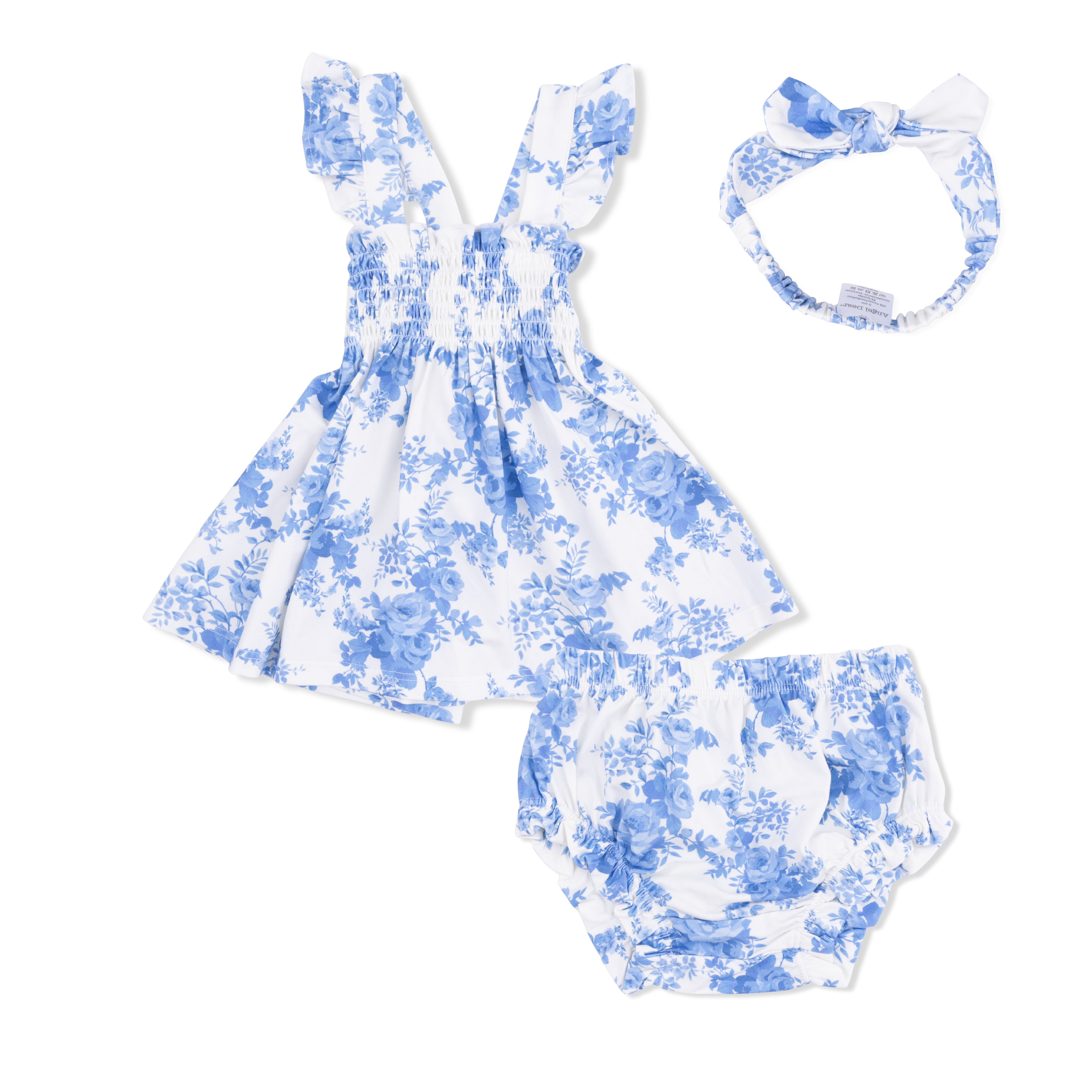 Dream Cottage Floral - Smocked Top With Bloomer & Headband