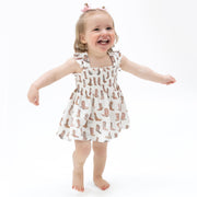Cowgirl Boots - Smocked Top With Bloomer