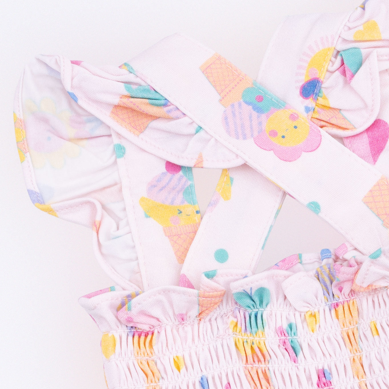 Ice Cream Fun Crew - Smocked Top With Bloomer