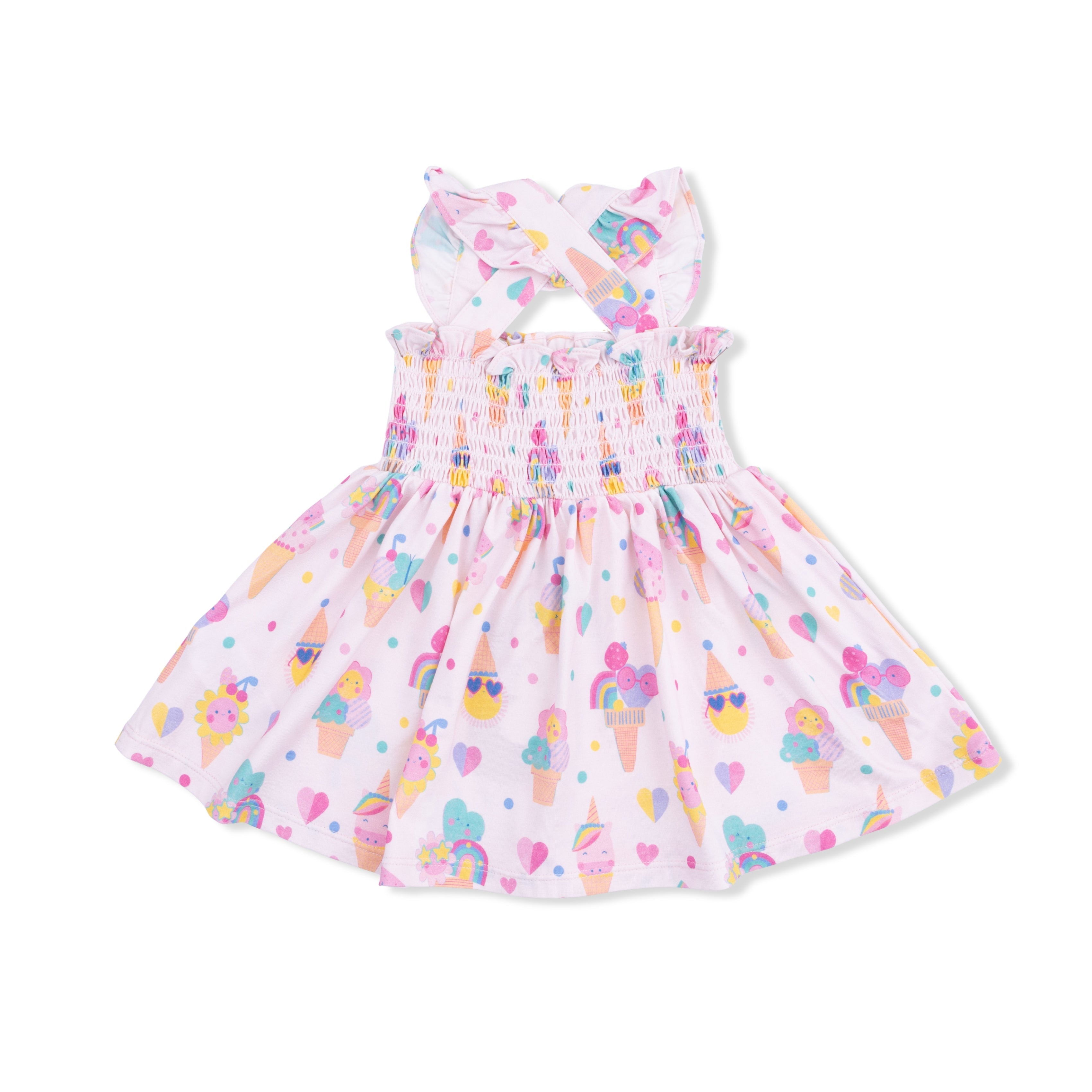 Ice Cream Fun Crew - Smocked Top With Bloomer