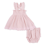 Solid Muslin Lotus - Smocked Top With Bloomer