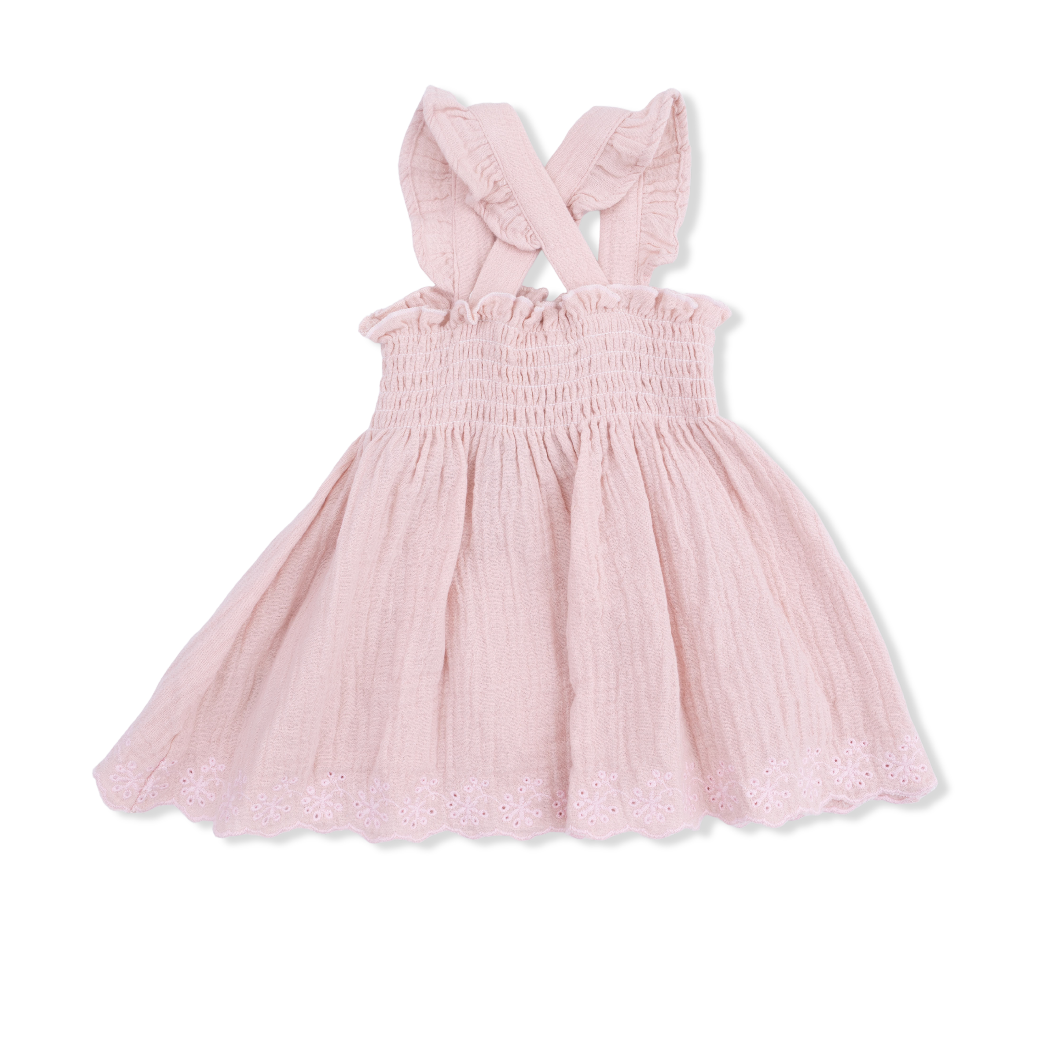 Solid Muslin Lotus - Smocked Top With Bloomer