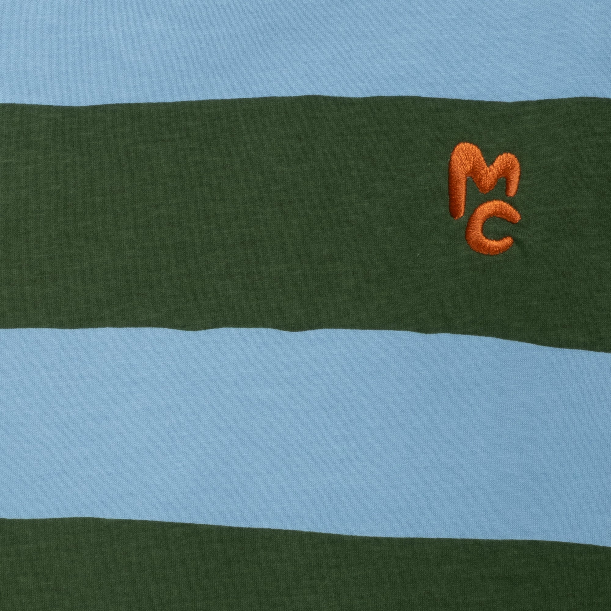 Blue & Green Rugby Stripe Long Sleeve T-shirt