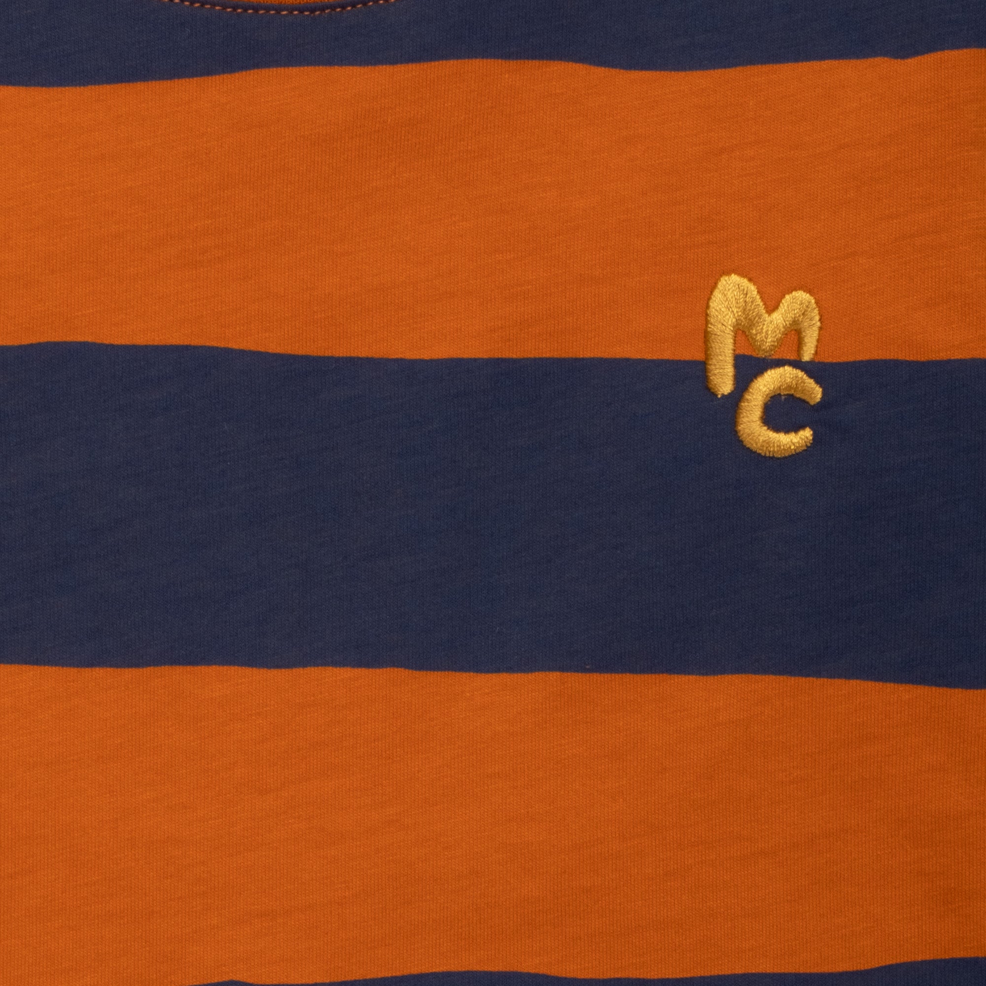 Chestnut & Navy Rugby Stripe Long Sleeve T-shirt