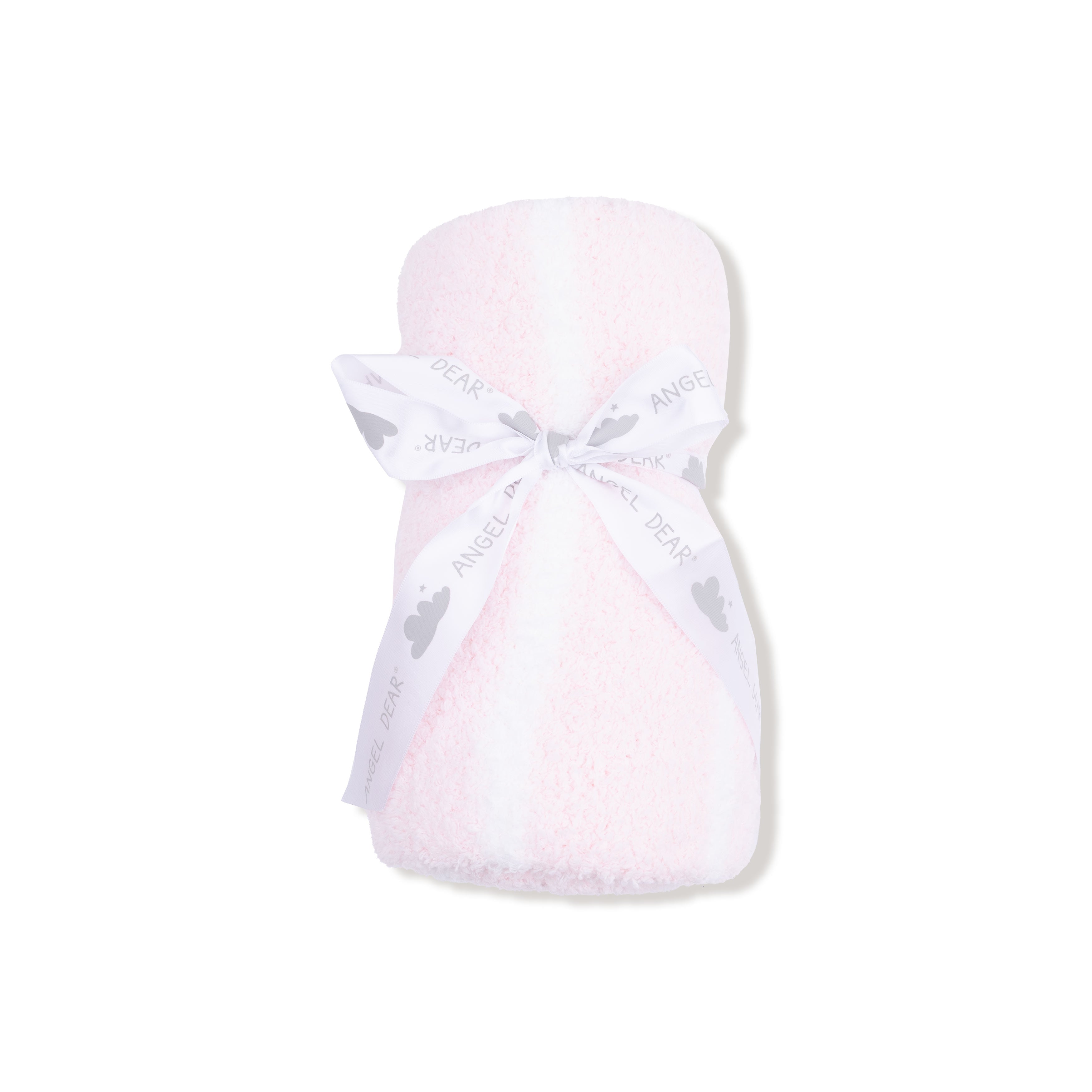 Chenille Blanket - Pretty Pink & Ivory Stripe