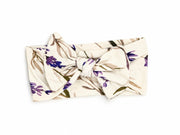 Lilac Lavender Floral Bamboo Bow
