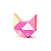 Travel Pals - Kitty  magnetic Wooden Blocks  6 Pieces