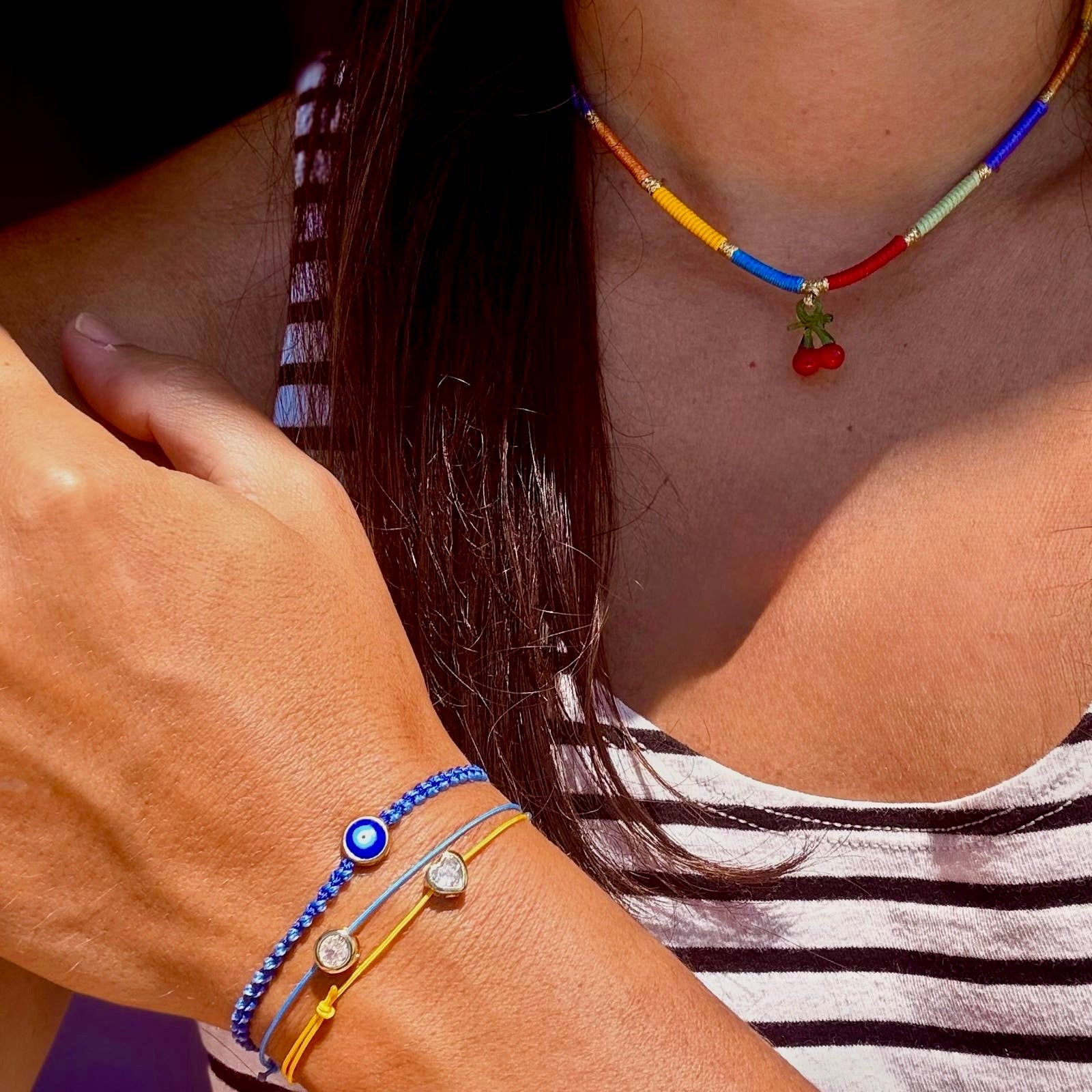 Shoshanna X Oiya: Cherry Threaded Choker