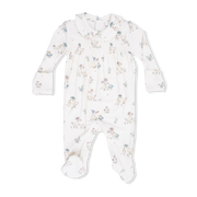 Flower Ducklings - Smocked Peter Pan Snap Footie