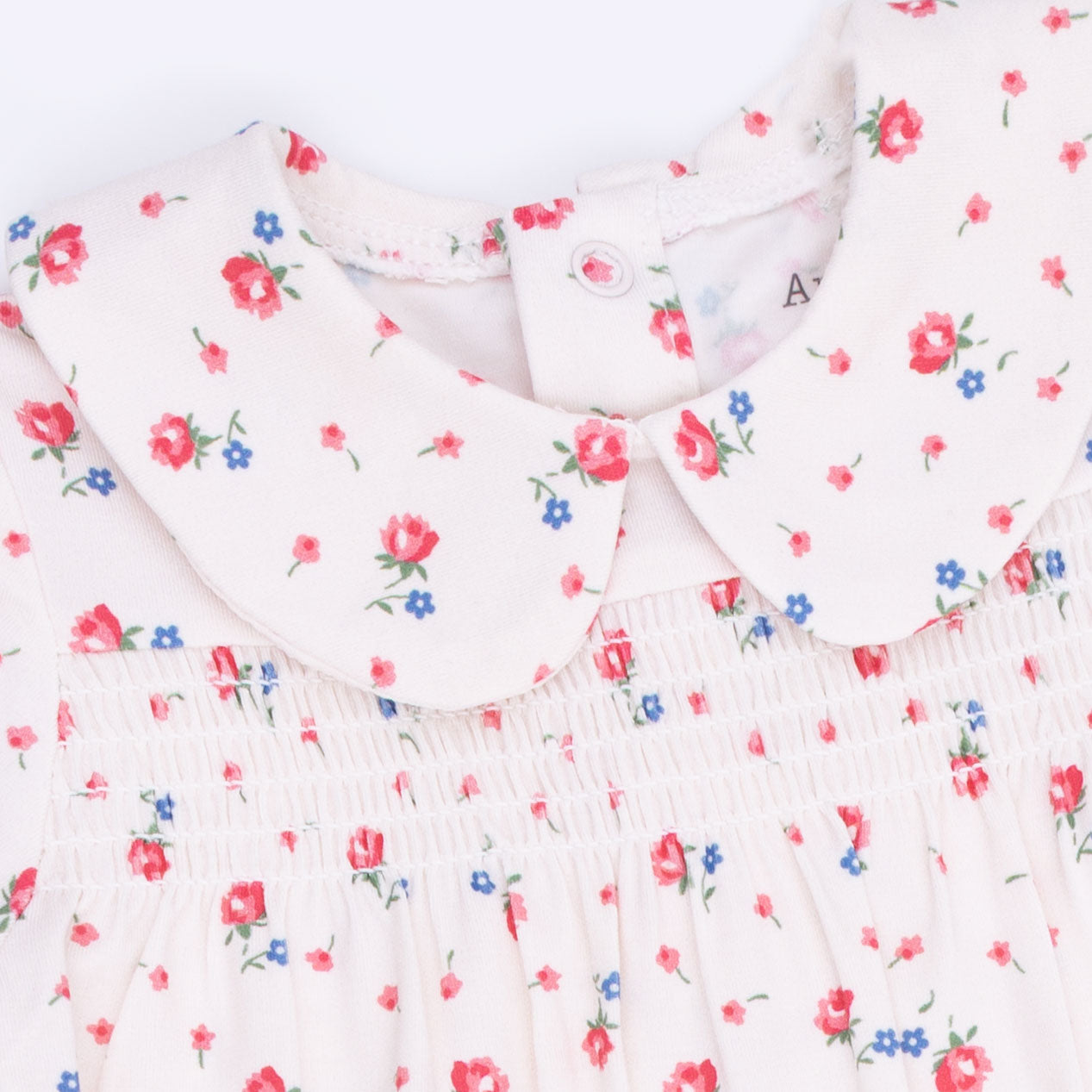 Joli Rosette - Smocked Peter Pan Snap Footie