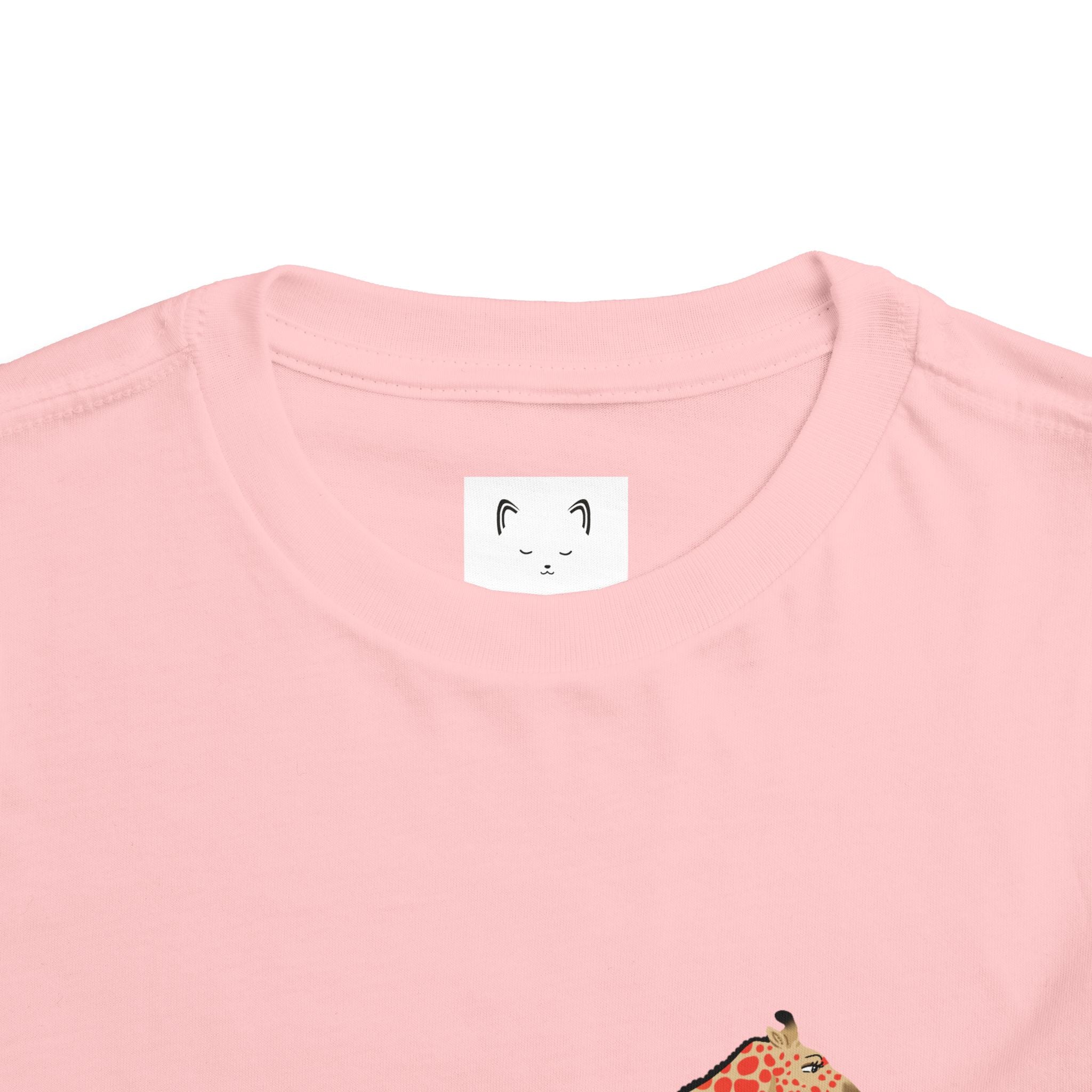 Rainbow On My Parade Giraffe Toddler Tee Shirt