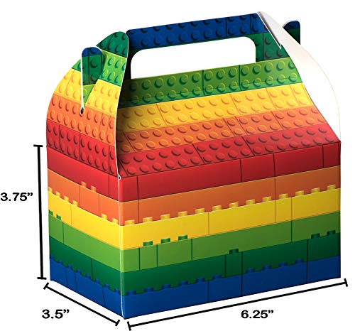Paper Treat Boxes Lego 20 Pack 6.25" X 3.75" X 3.5"