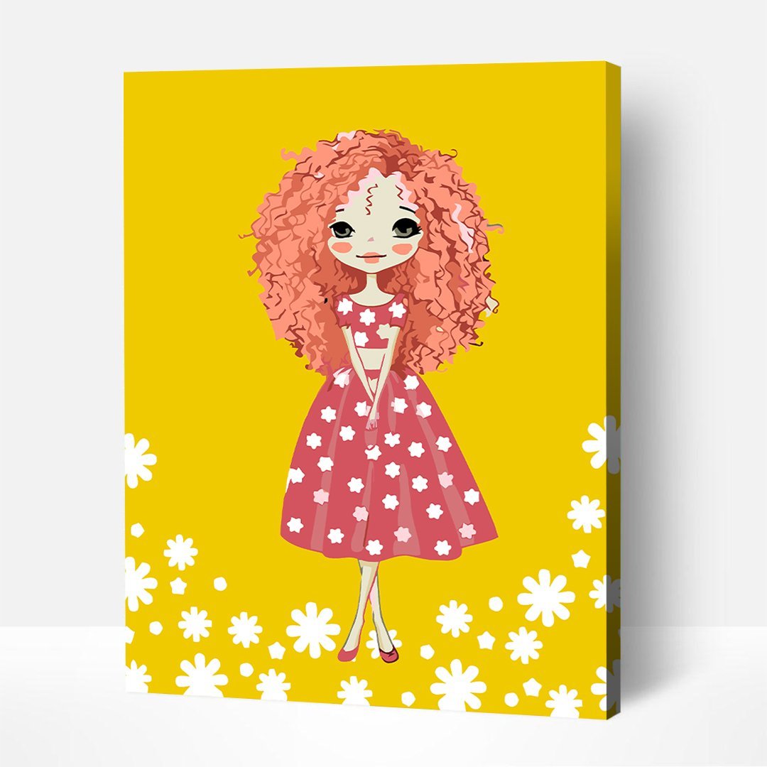 Stylish Girl – Paint By Numbers Kit | Artwille | 14x18 Inch Canvas