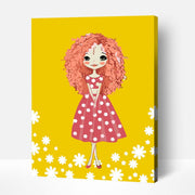 Stylish Girl – Paint By Numbers Kit | Artwille | 14x18 Inch Canvas