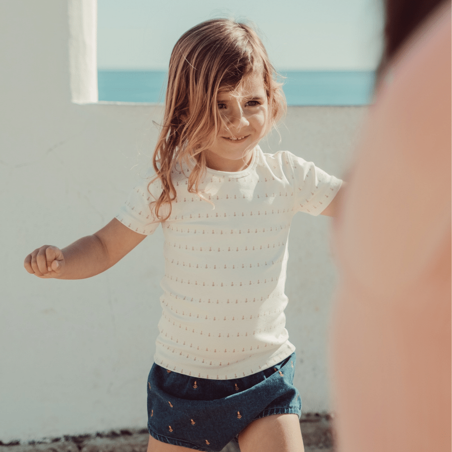 The Printed Short Sleeve Dress - Mini Tulip