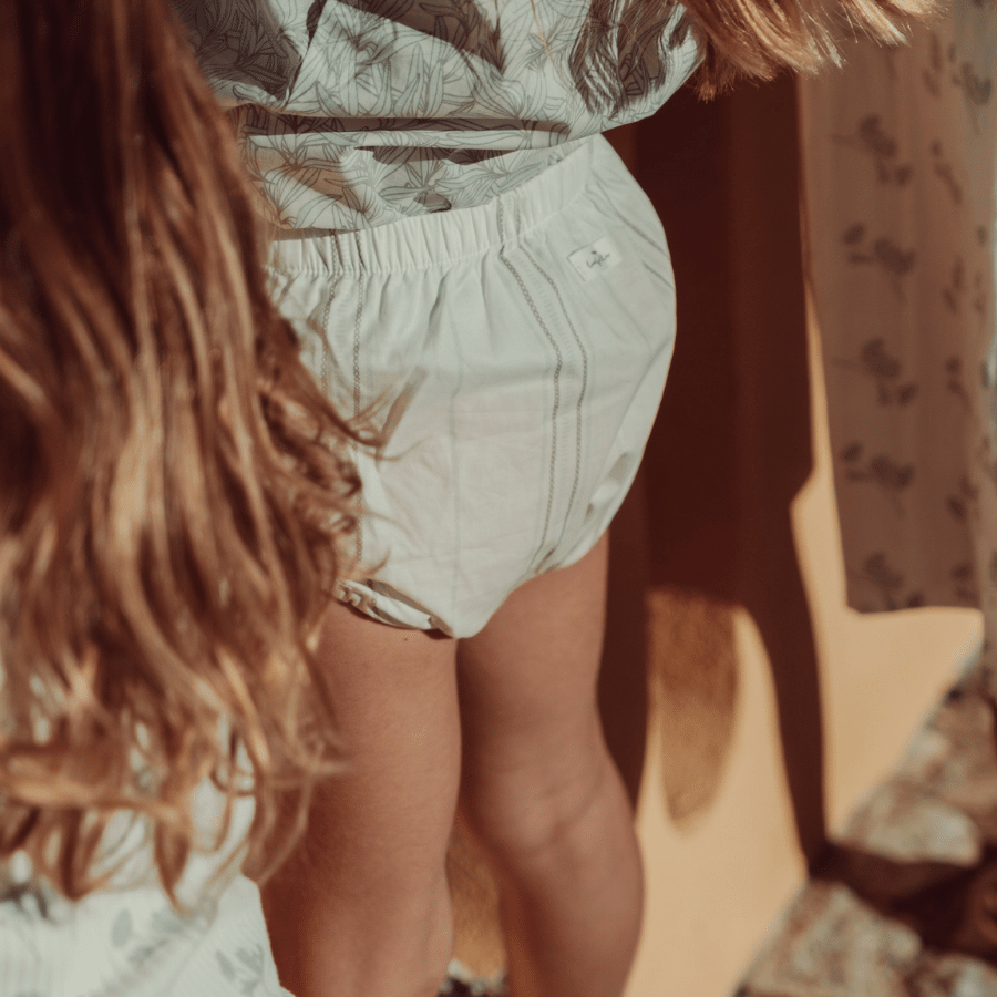 The Woven Bloomer - Mist Stripe