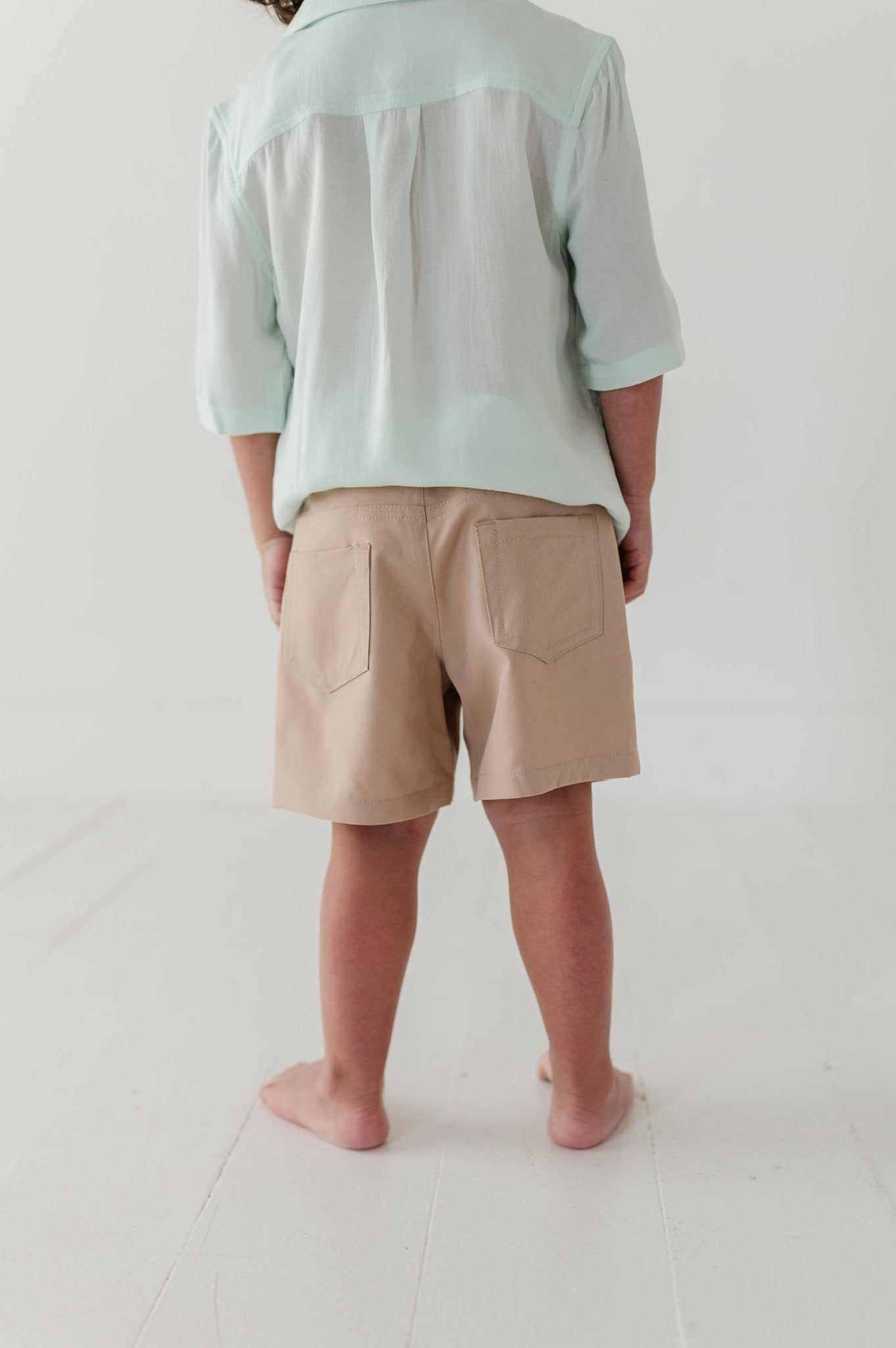 Boys Dressy Shorts In Khaki