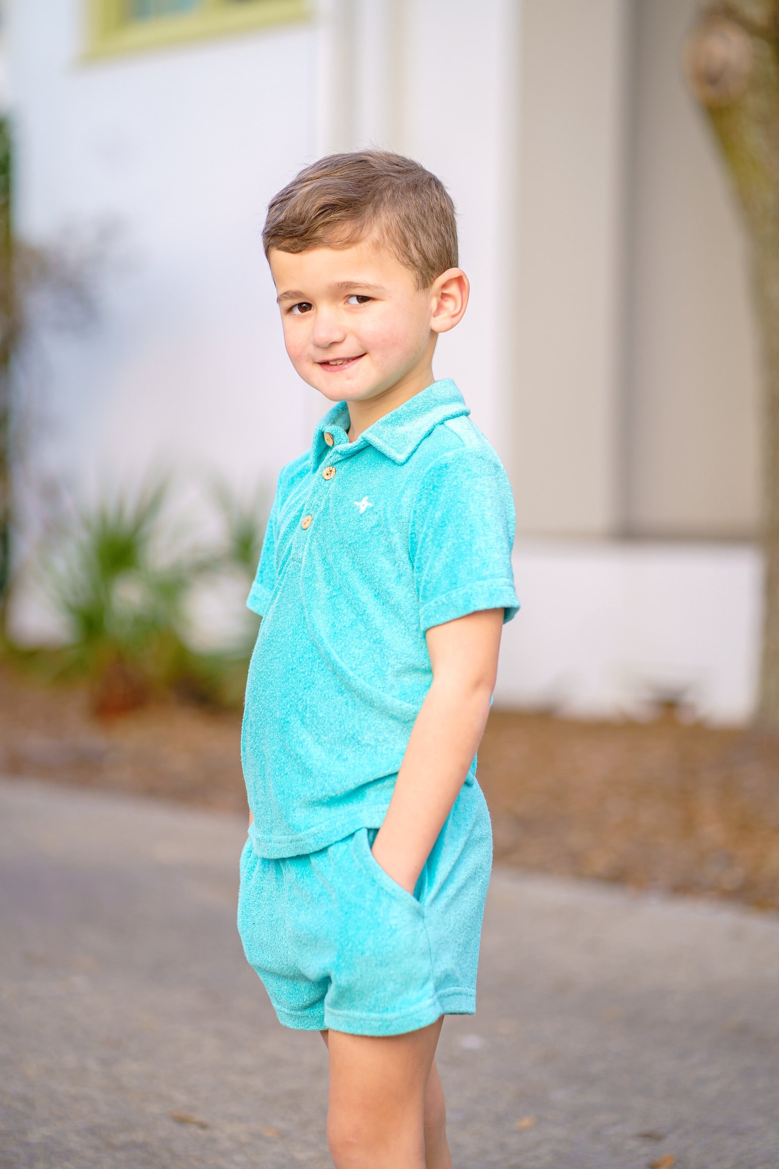 Lanier Bamboo Terry Set - Teal