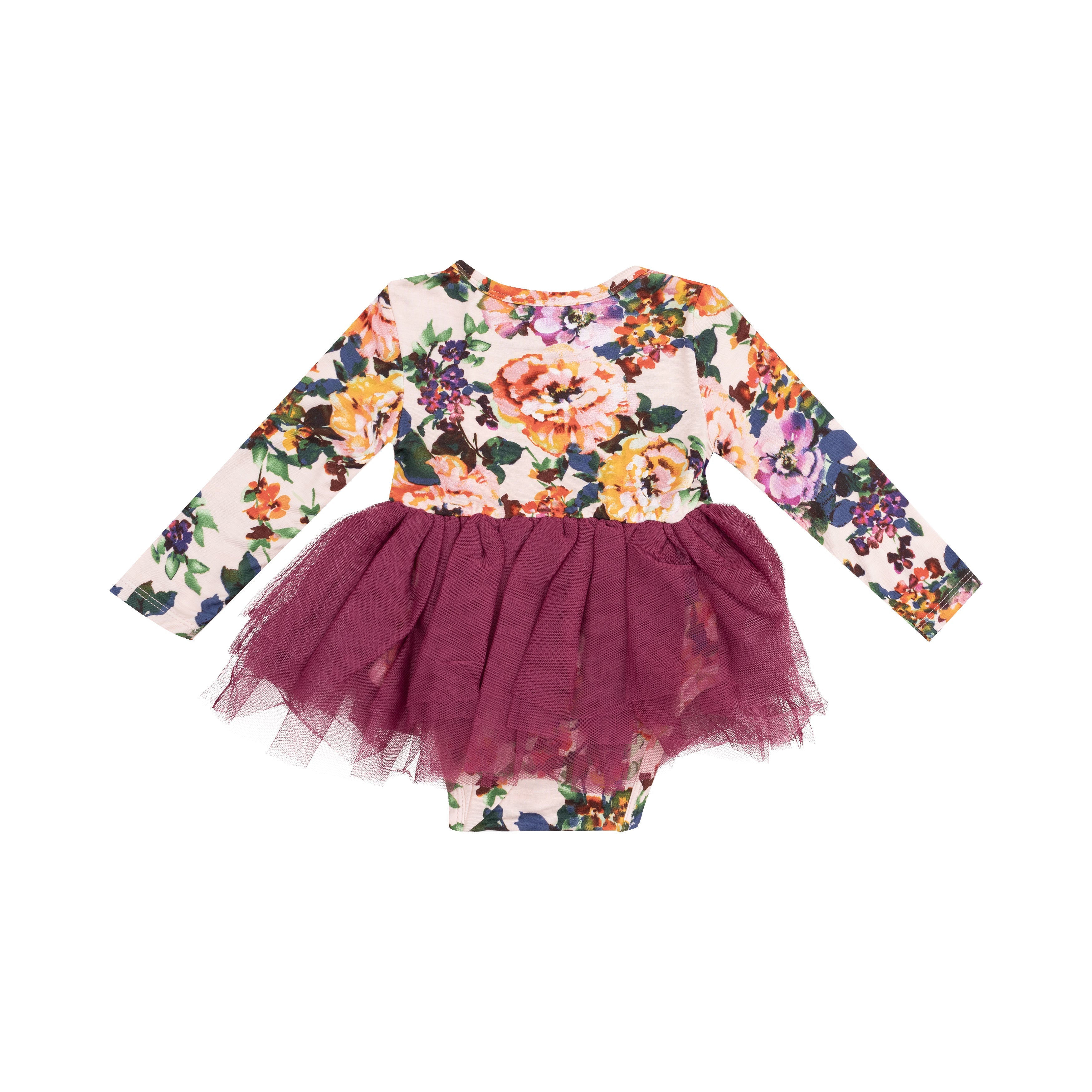 L/s Tutu Bodysuit - Autumn Rose