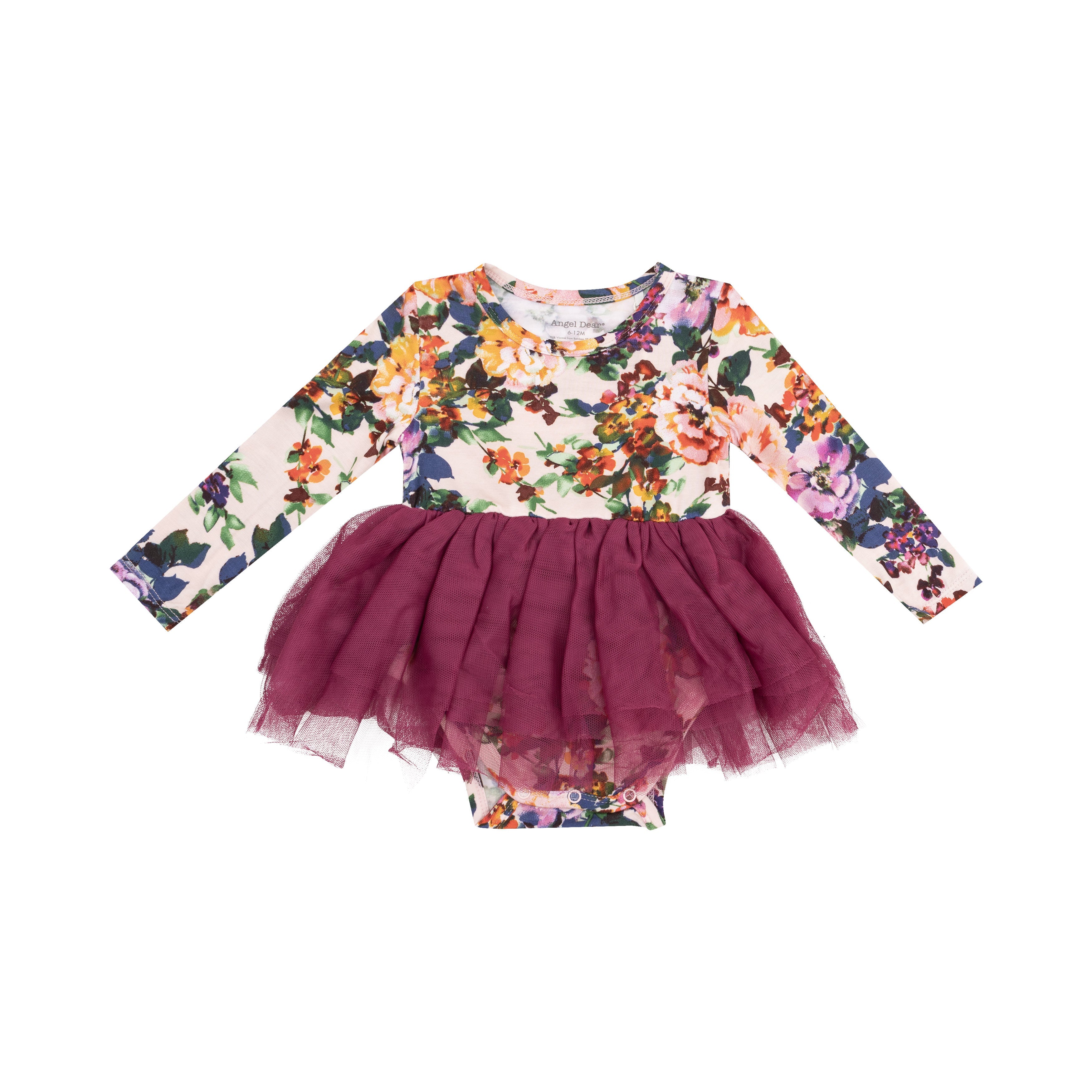 L/s Tutu Bodysuit - Autumn Rose