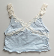 Tweenstyle By Stoopher - Lace Trimmed Lounge Tank - Blue