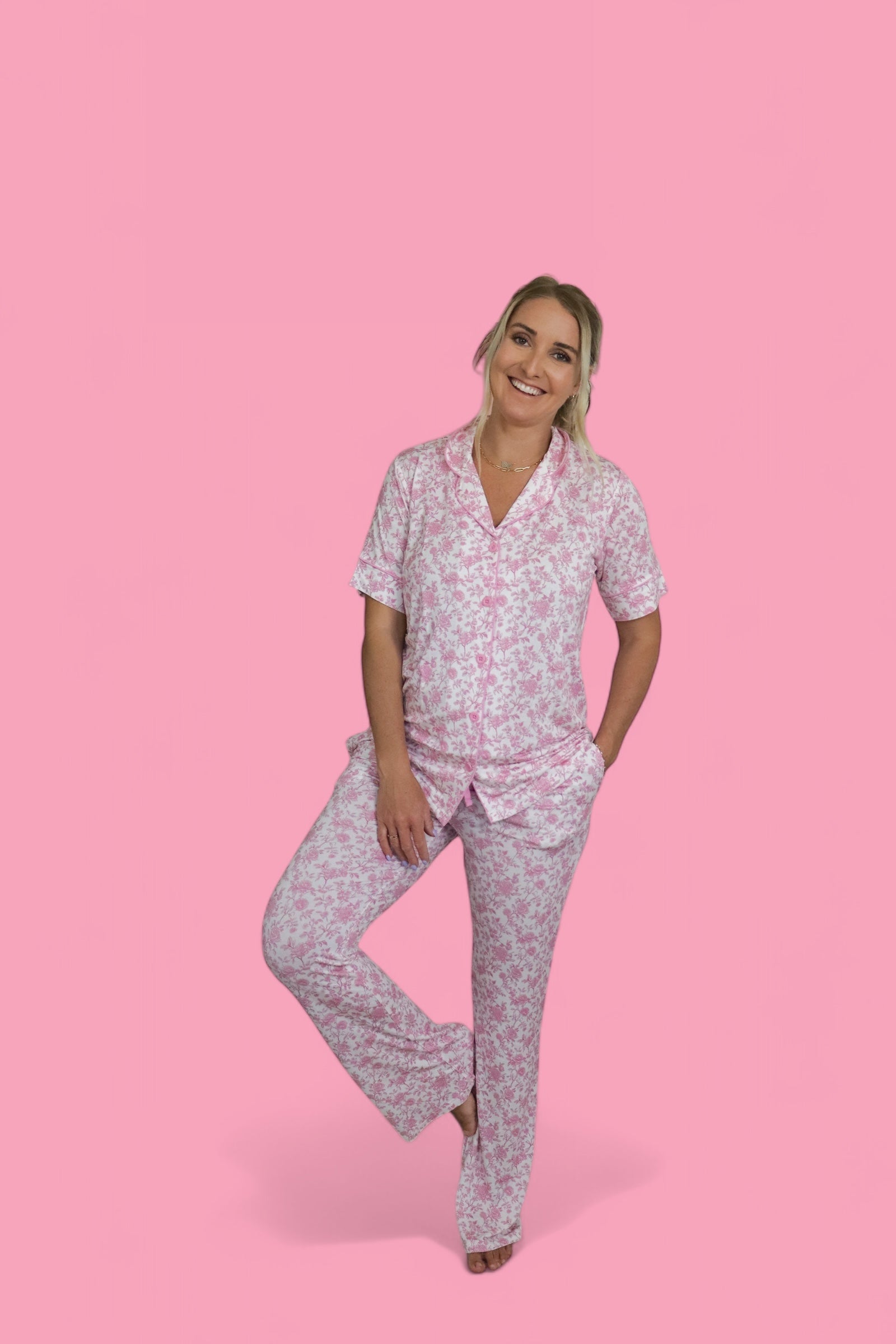 Rosewood Toile Women’s Relaxed Flare Dream Set