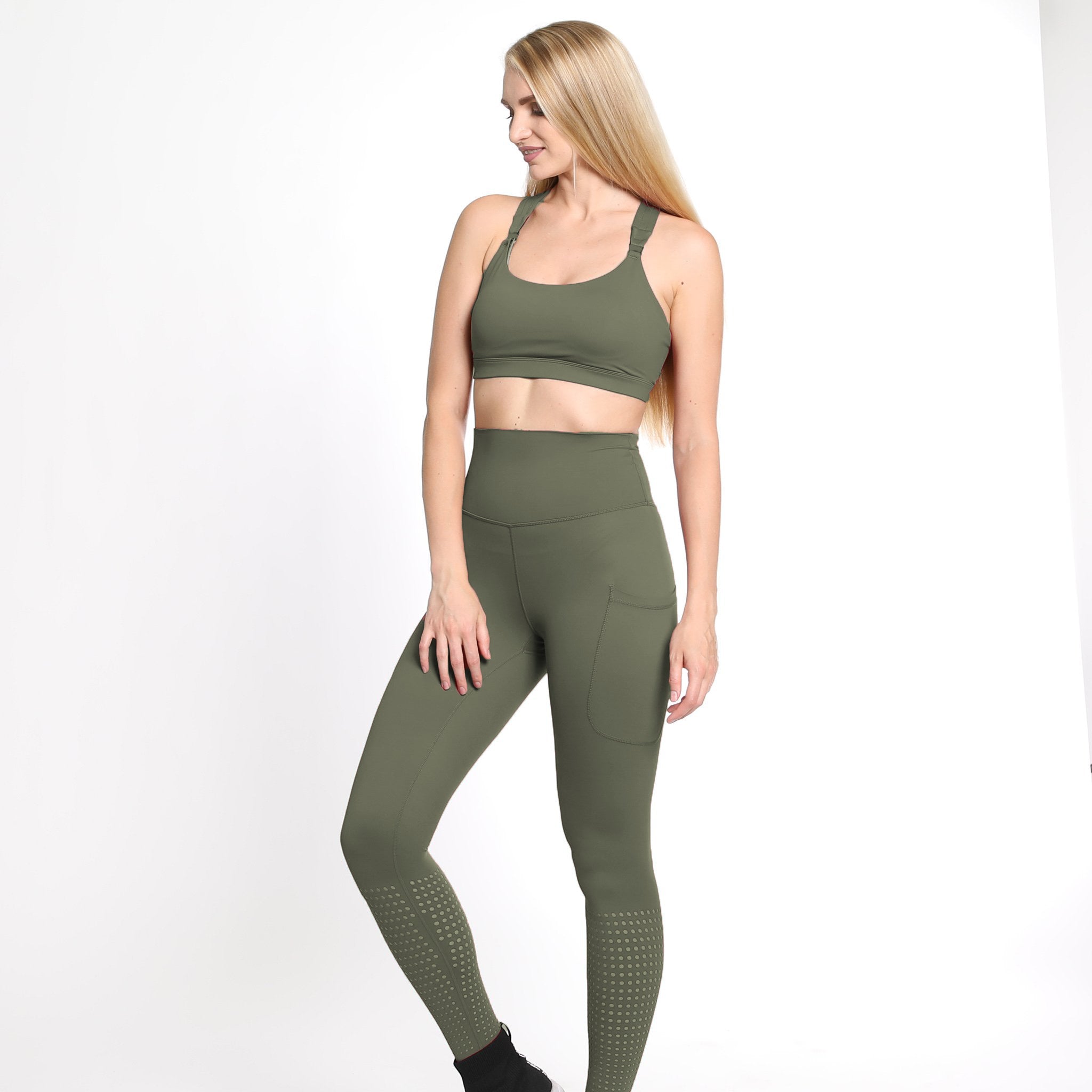 Chloé 3 Running Nursing Sports Bra (dark Olive)