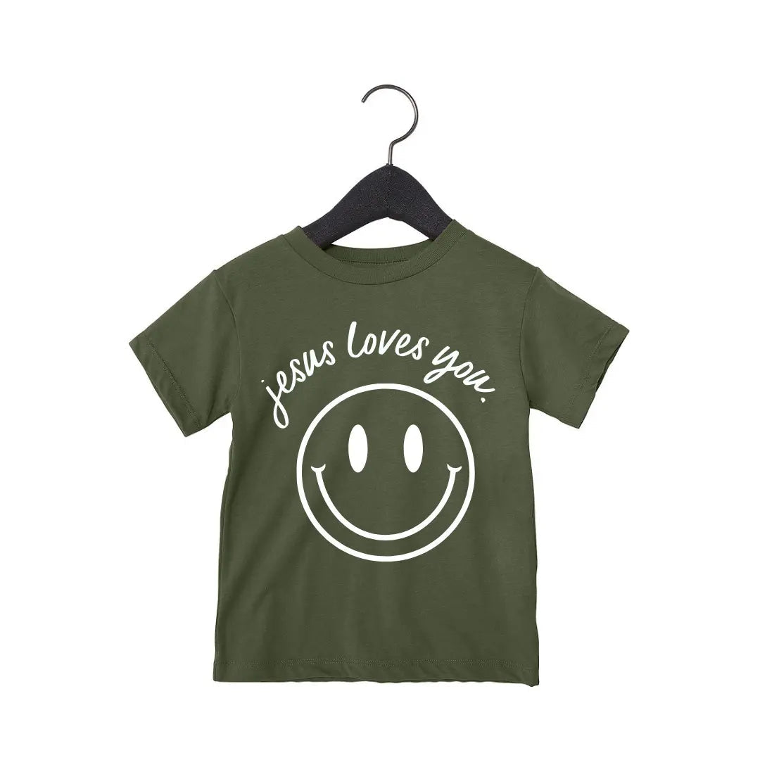 Jesus Loves You Smiley Toddler Tee