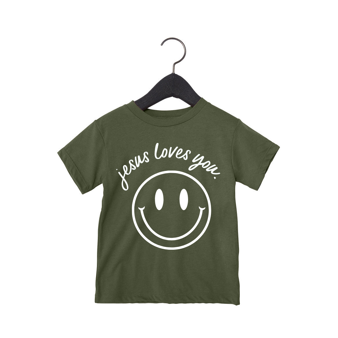 Jesus Loves You Smiley Youth Tee