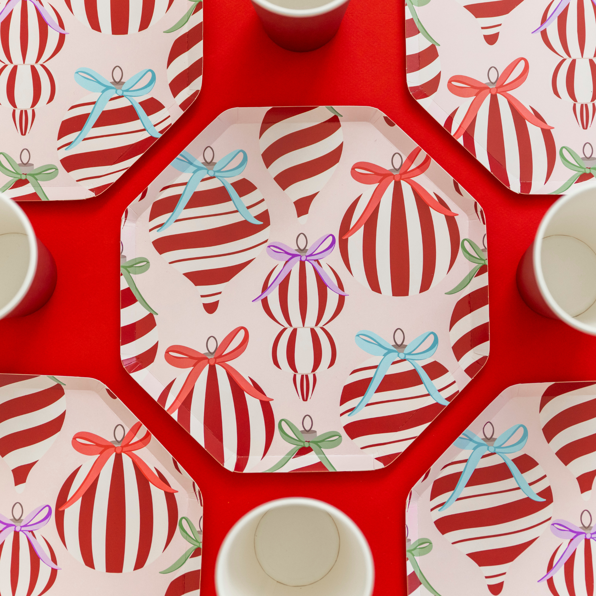 Ornaments & Bows Plate