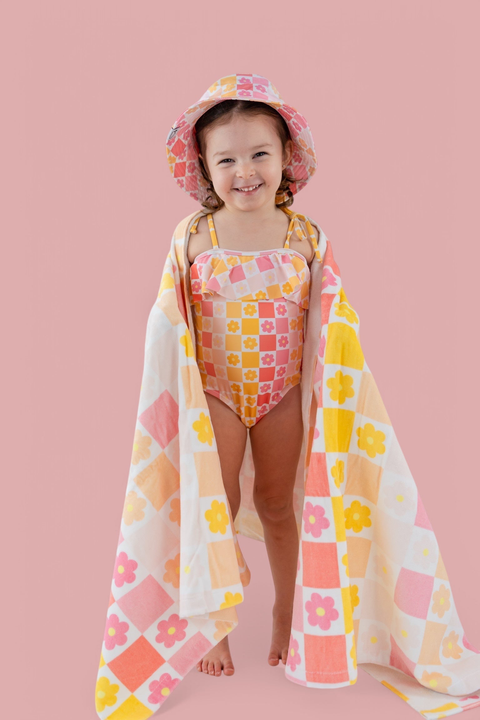 Summer Sunset Checkers Dream Towel