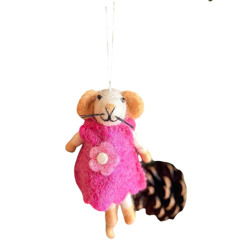 Felt Ornament - Mouse / Girl