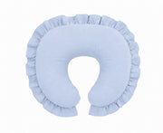 Light Denim Ruffle Nursing Pillow Cover