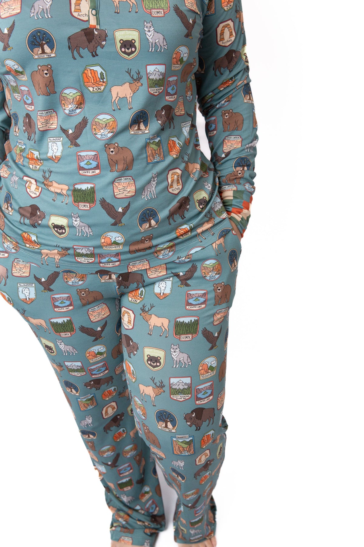 Women’s My First National Adventure Parks Long Sleeve Pajama Set | Wildlife Sleepwear |