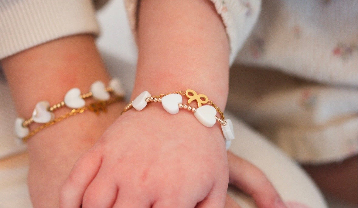 Gold-filled Shell Heart Bracelet | Handmade Jewelry For Women, Kids & Babies | Everyday Layering Bracelet