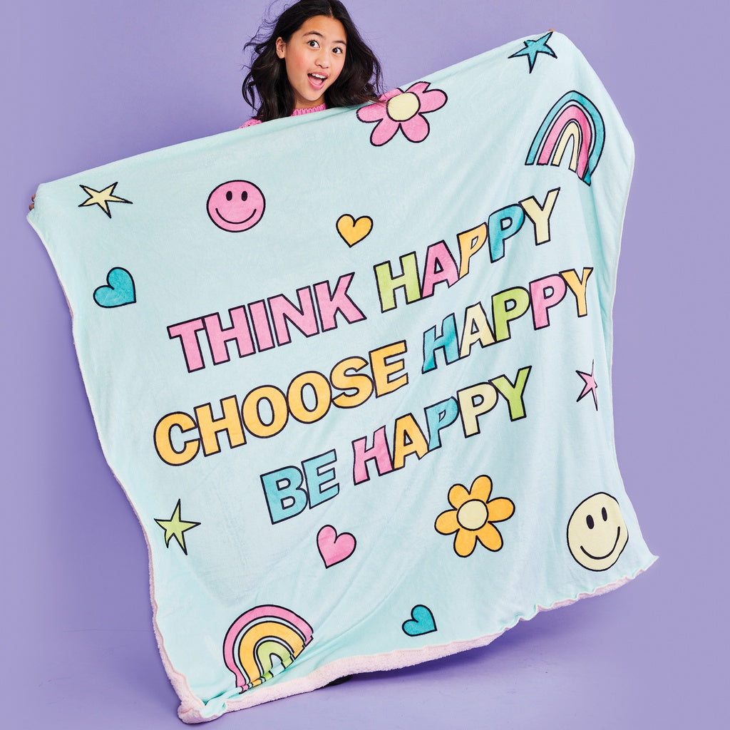 Iscream - Be Happy Sherpa Blanket