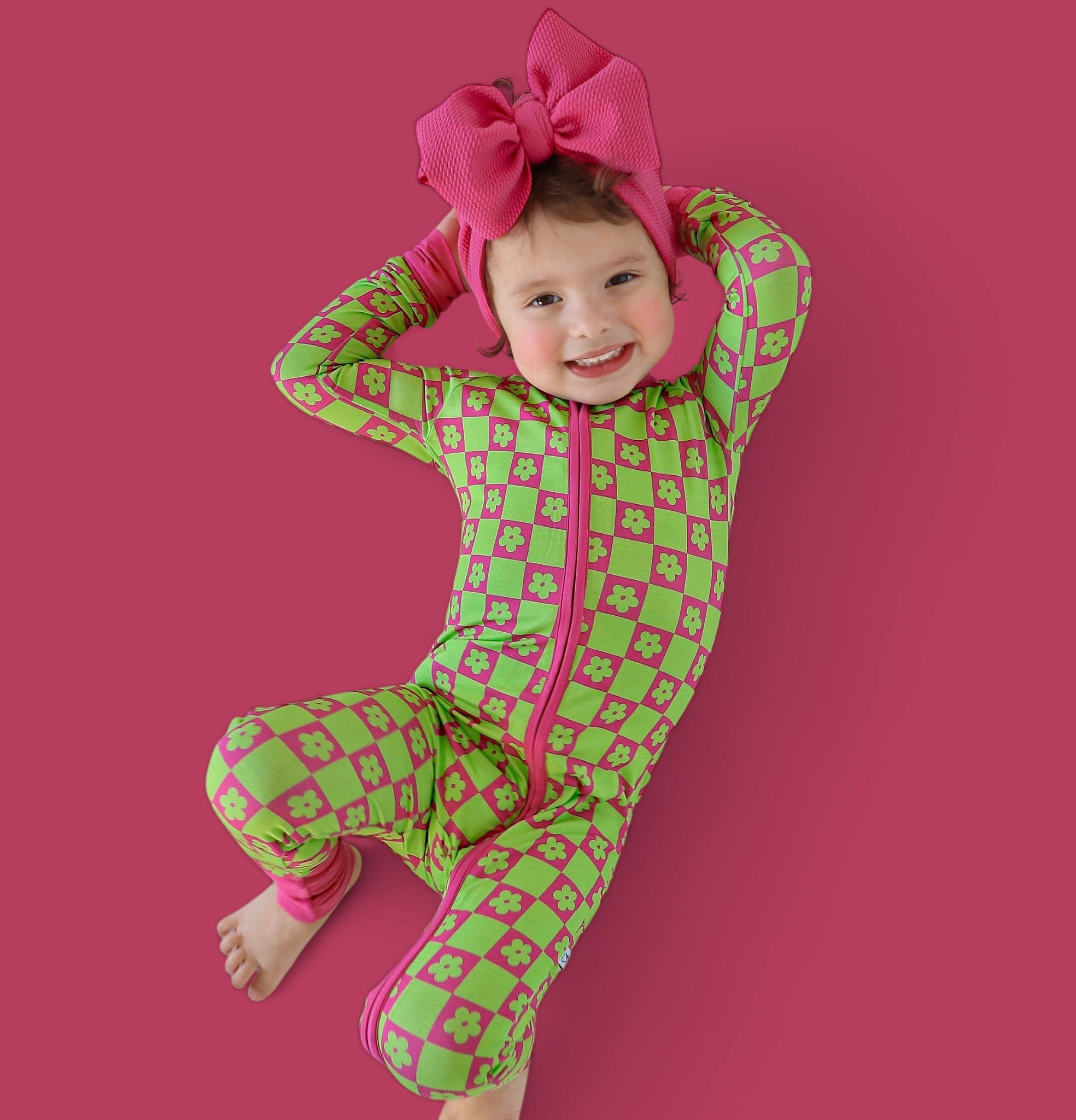 Wild Daisy Checkers Dream Romper