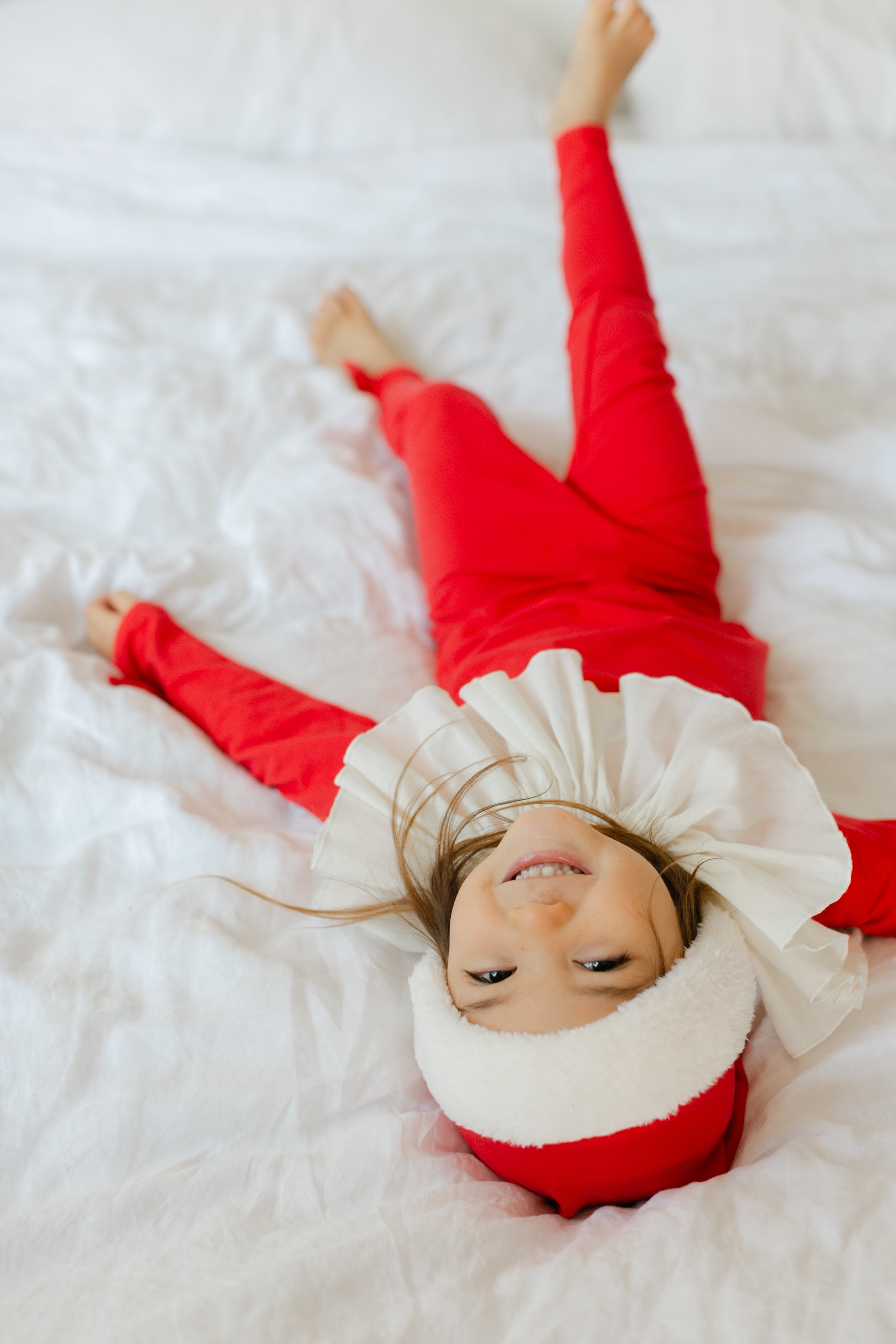 Red Holiday Elf Pajama Costume, Santa Costume