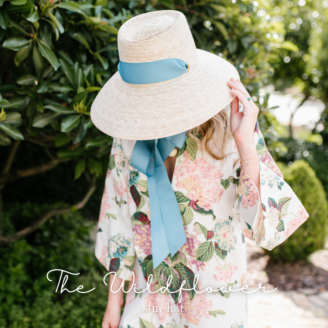 Wildflower Sun Hat - Burnt Orange/rust Wide & Short Grosgrain Ribbon