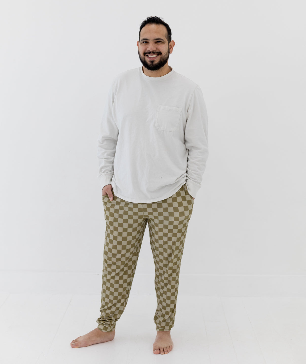 Sage Check | Adult Jogger