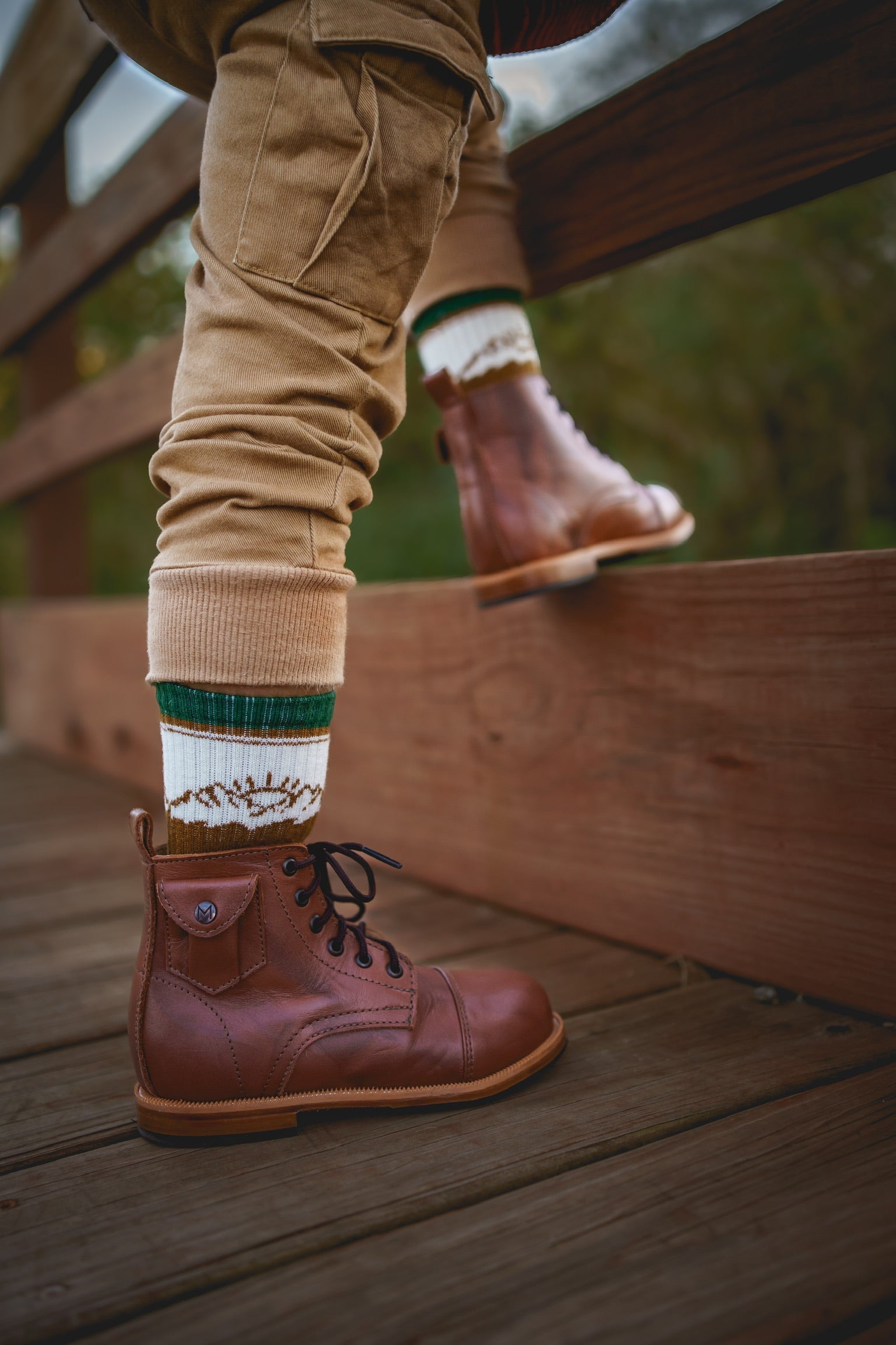 Green Boot Socks “wild” Merino Wool