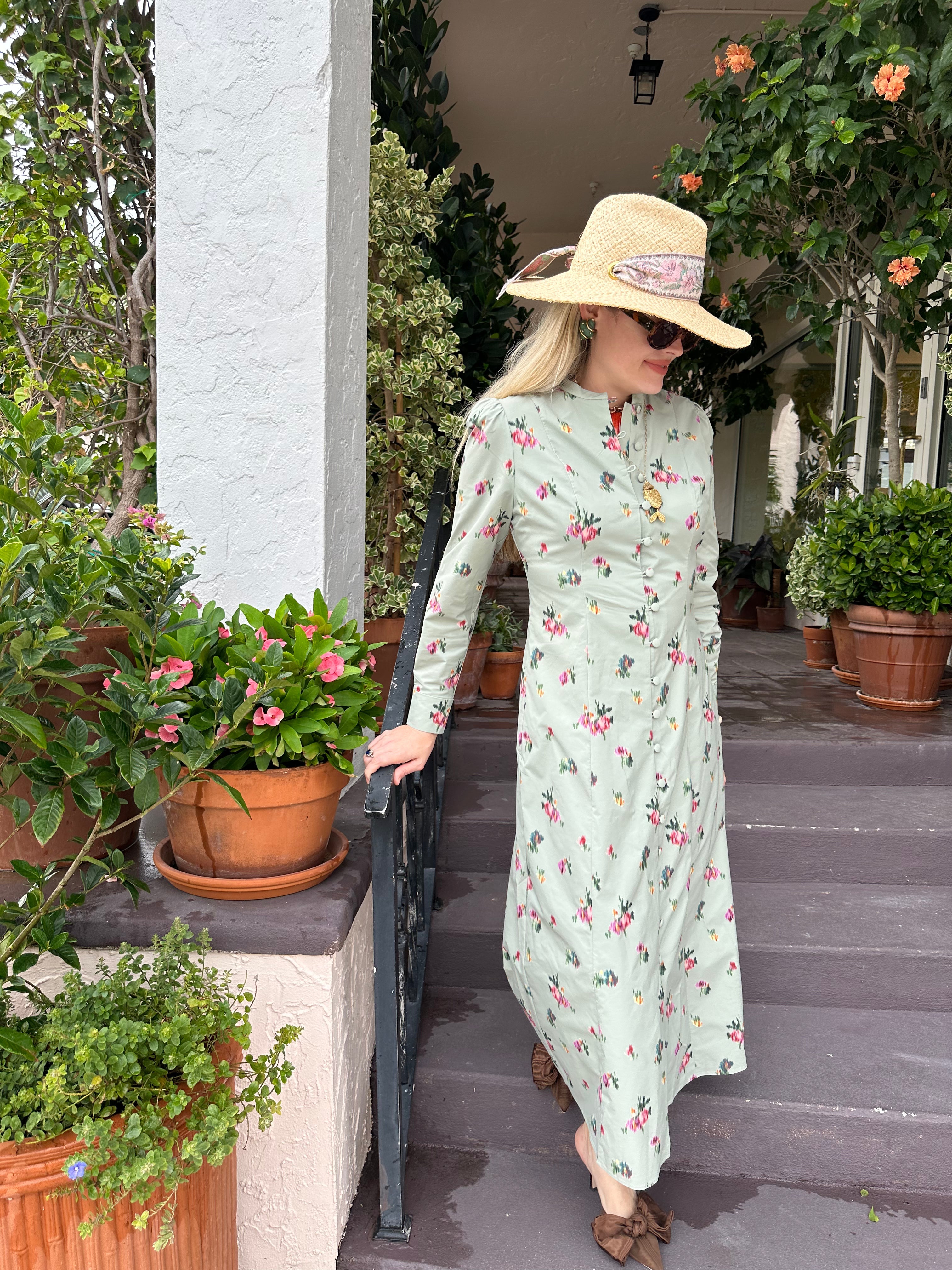 Oleander Sun Hat - Wide French Blue Grosgrain Ribbon