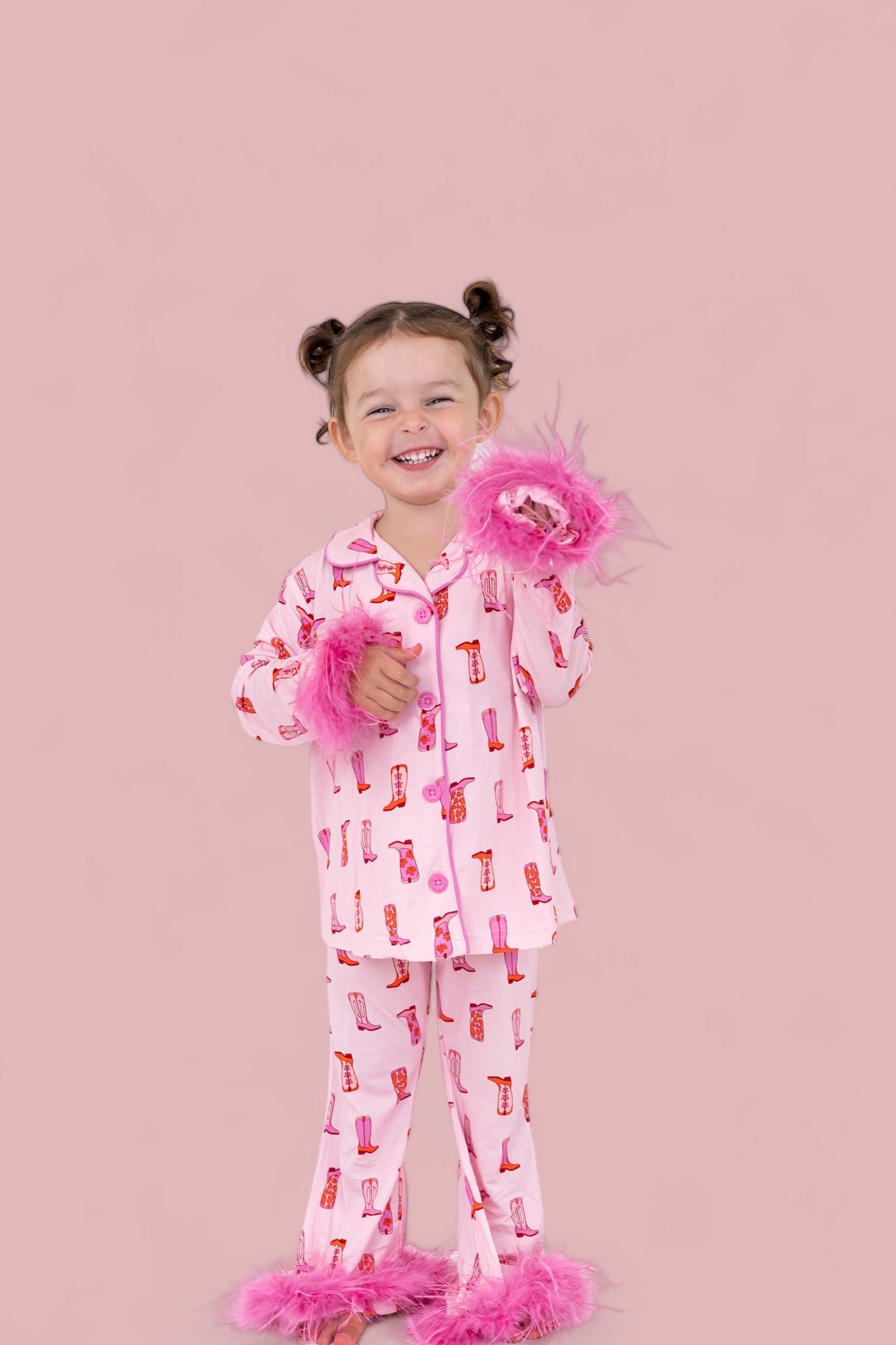 Exclusive Yee Haw Hollie Girl's Flare Feathered Dream Set