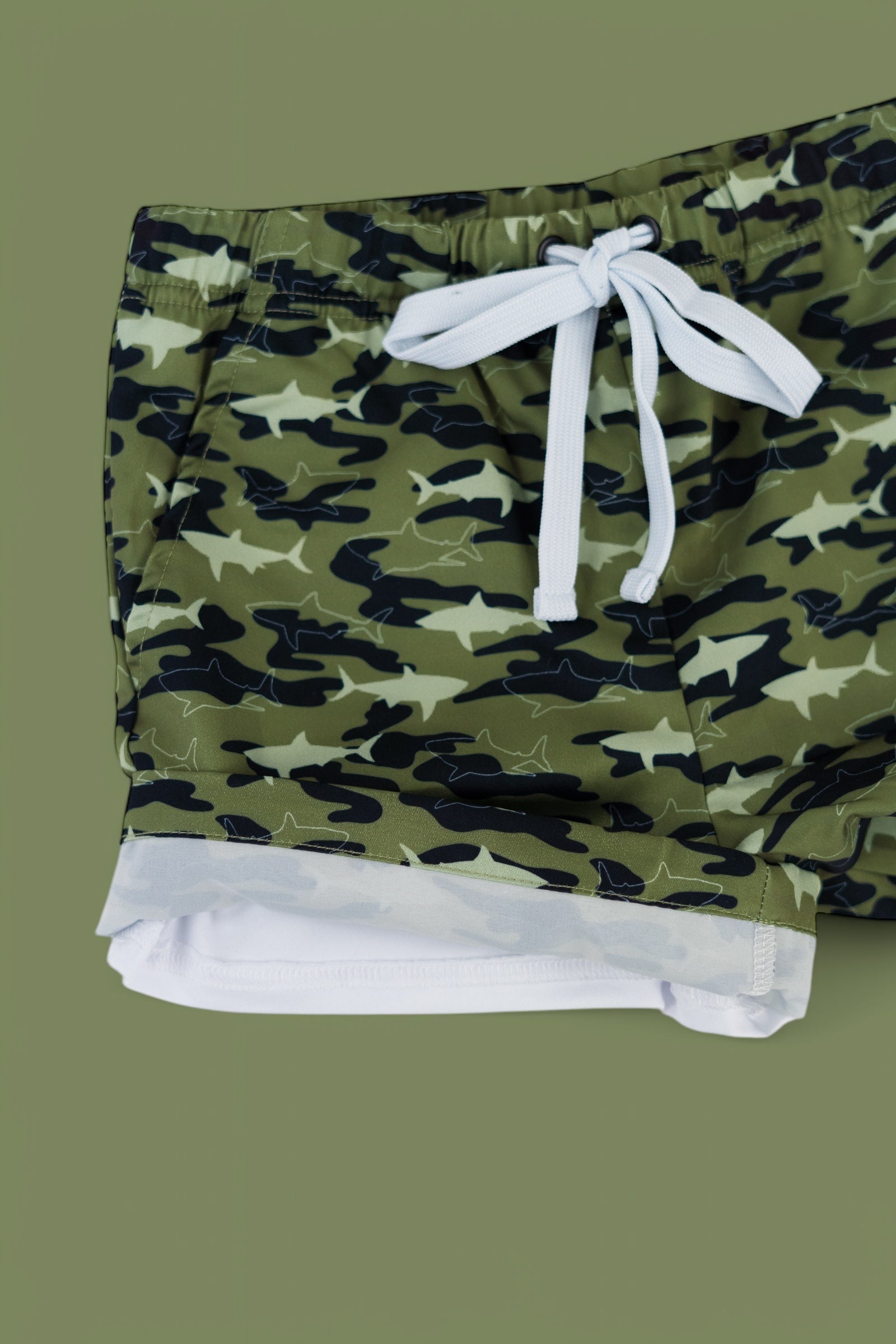 Camo Shark Boy's Dream Swim Trunks