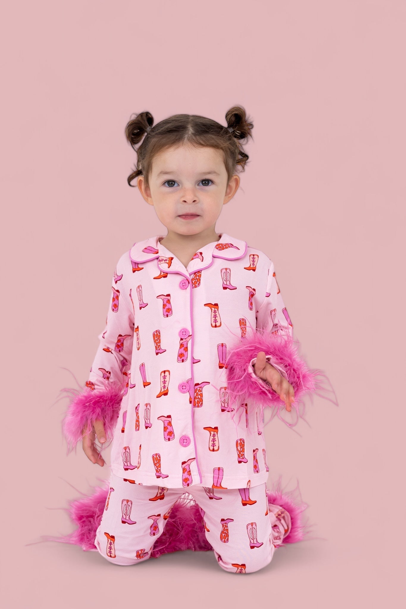 Exclusive Yee Haw Hollie Girl's Flare Feathered Dream Set