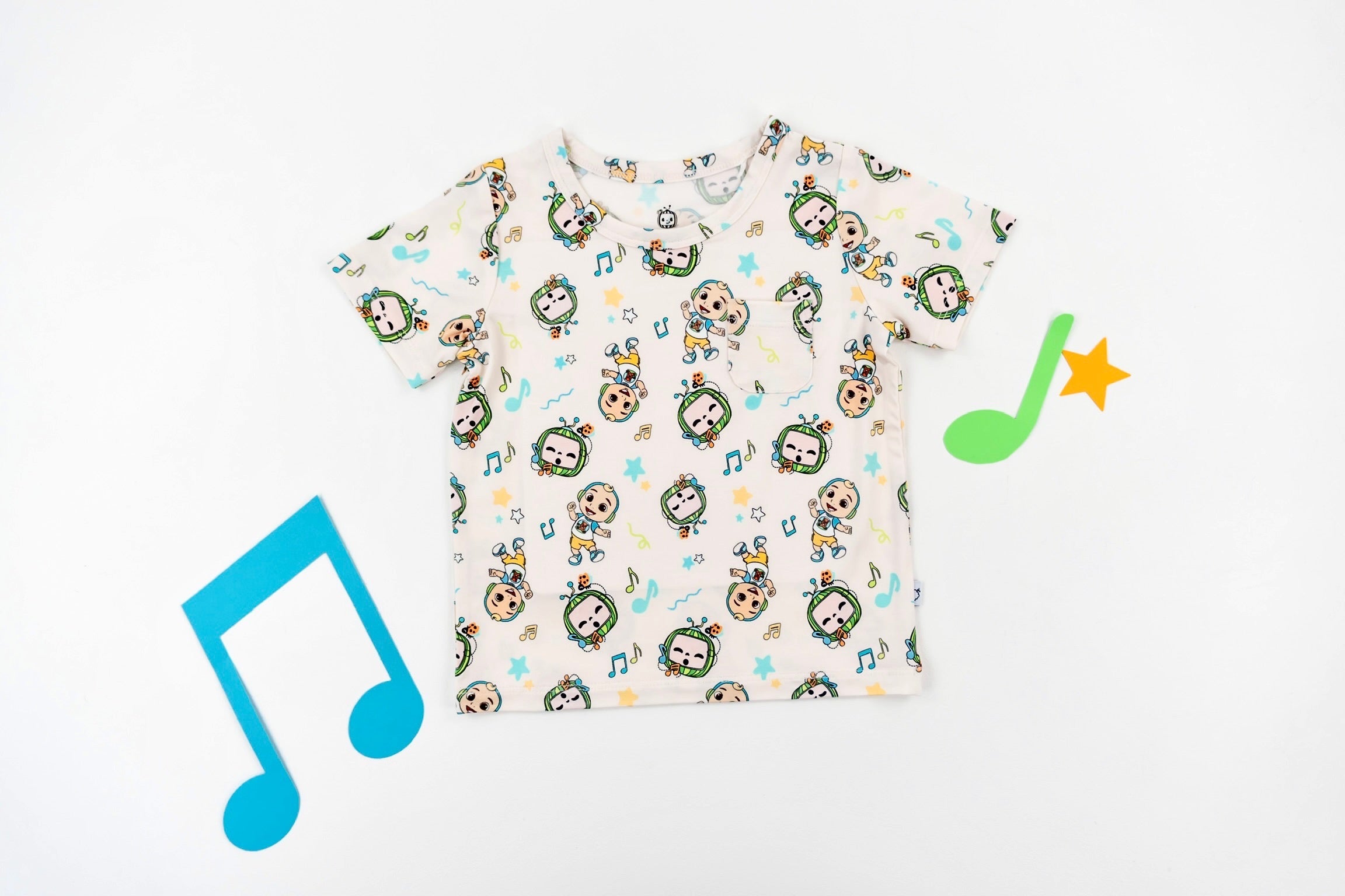 Dream Big Little Co X Cocomelon Jj Musical Melon Dream Pocket Tee