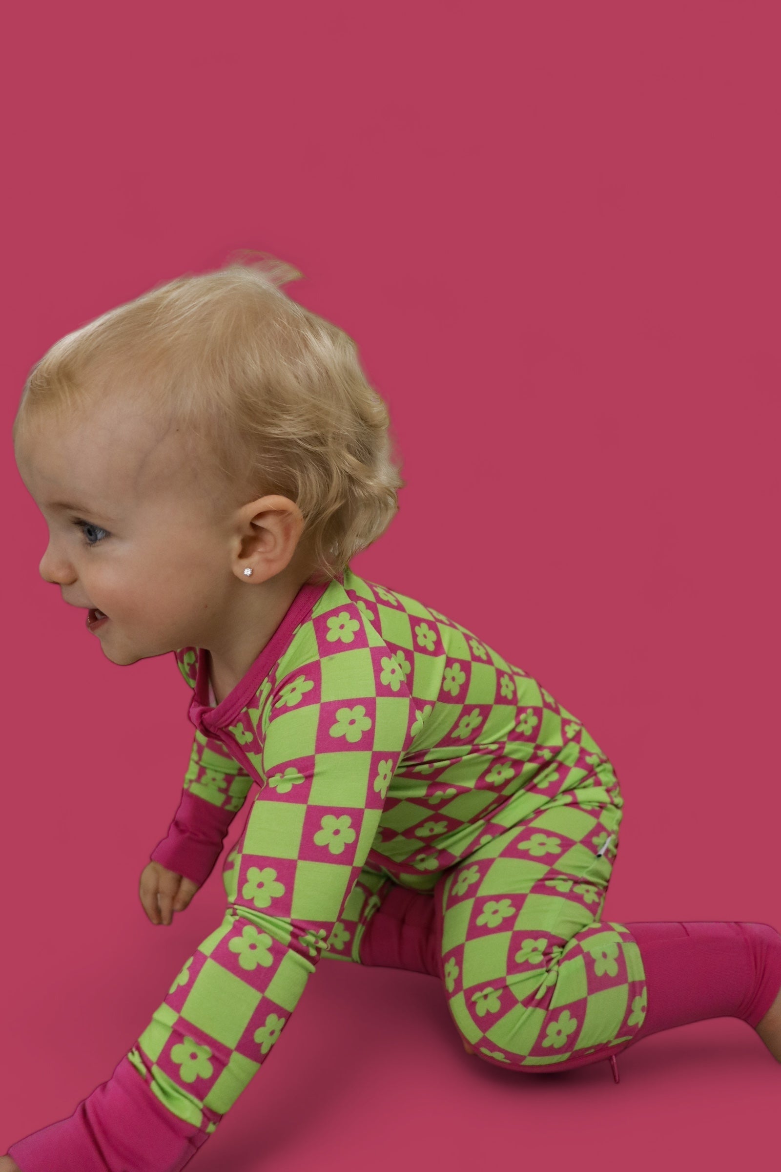 Wild Daisy Checkers Dream Romper