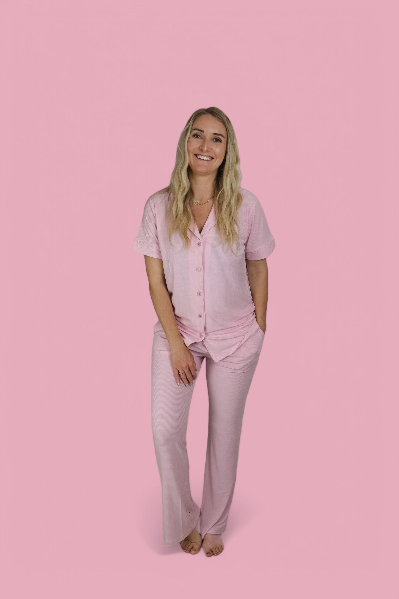 Pink Rose Rib Women's Dream Set