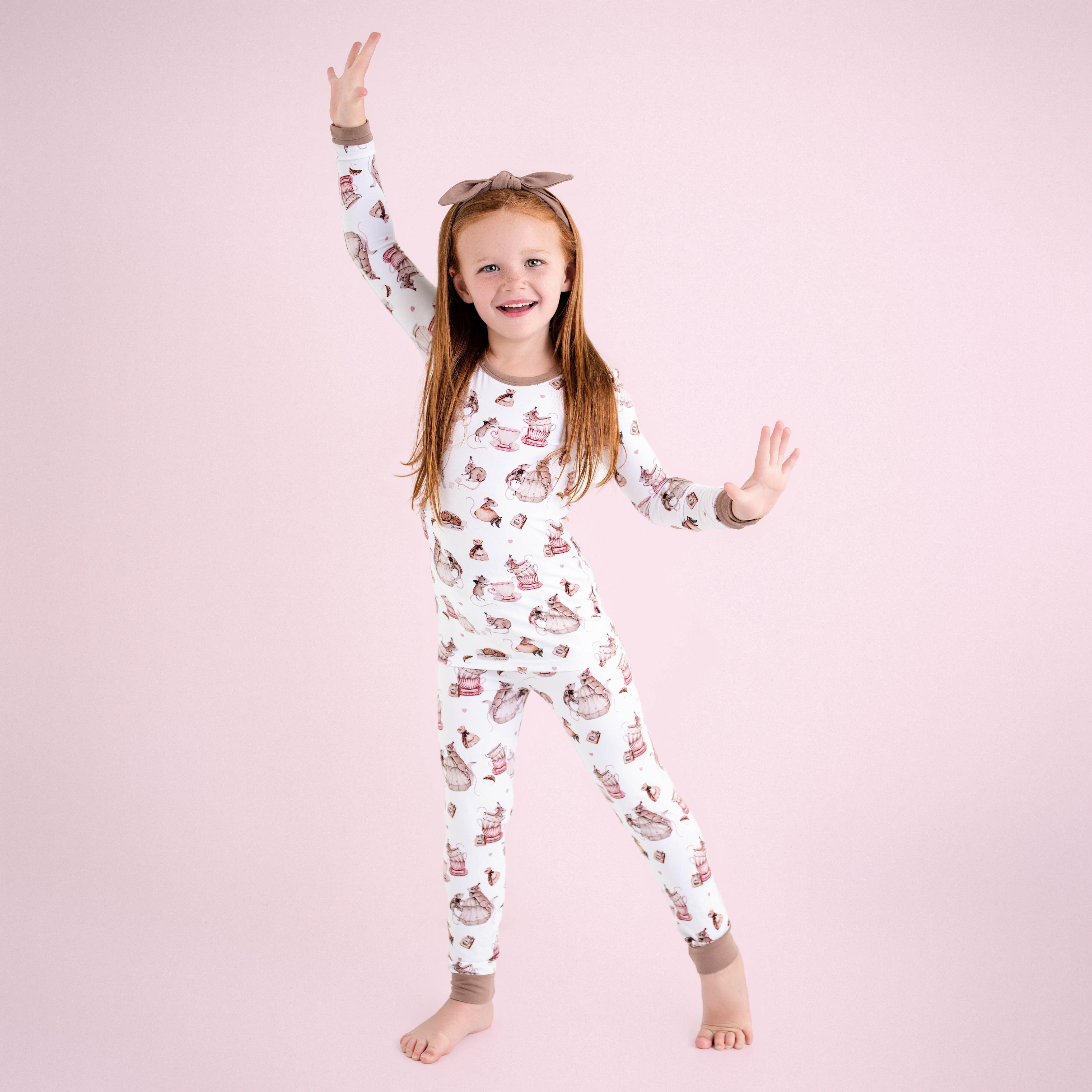 Tiny Tea Time Long Sleeve Pj's